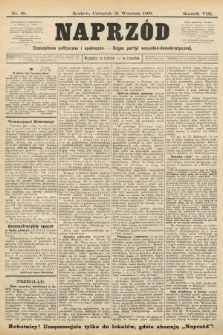 Naprzód : czasopismo polityczne i społeczne : organ partyi socyalno-demokratycznej. 1899, nr 38