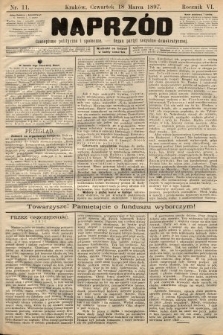 Naprzód : czasopismo polityczne i społeczne : organ partyi socyalno-demokratycznej. 1897, nr 11