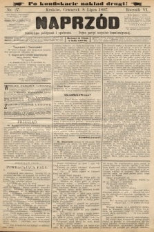 Naprzód : czasopismo polityczne i społeczne : organ partyi socyalno-demokratycznej. 1897, nr 27 (po konfiskacie nakład drugi)