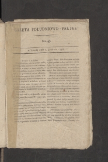 Gazeta Południowo-Pruska. 1798, nr 97