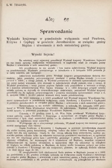 [Kadencja VII, sesja I, al. 66] Alegata do Sprawozdań Stenograficznych z Pierwszej Sesyi Siódmego Peryodu Sejmu Krajowego Królestwa Galicyi i Lodomeryi wraz z Wielkiem Księstwem Krakowskiem z roku 1895/6. Alegat 66