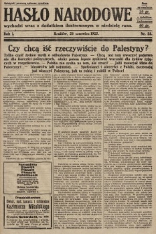 Hasło Narodowe. 1925, nr 23