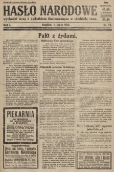 Hasło Narodowe. 1925, nr 25