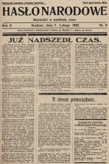 Hasło Narodowe. 1926, nr 6