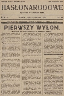 Hasło Narodowe. 1926, nr 34