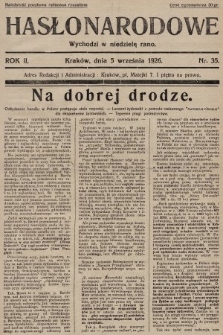 Hasło Narodowe. 1926, nr 35