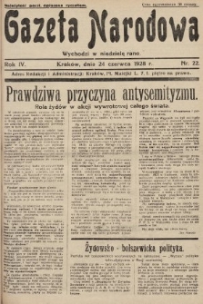 Gazeta Narodowa. 1928, nr 22