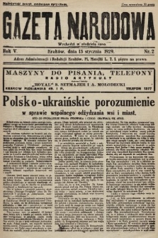 Gazeta Narodowa. 1929, nr 2