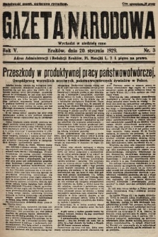 Gazeta Narodowa. 1929, nr 3