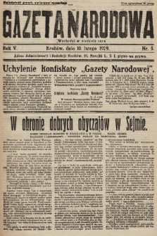 Gazeta Narodowa. 1929, nr 5