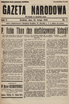 Gazeta Narodowa. 1929, nr 7