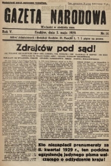 Gazeta Narodowa. 1929, nr 14