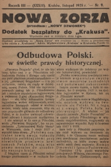 Nowa Zorza : (przedtem „Nowy Dzwonek”) : dodatek bezpłatny do „Krakusa”. 1928, nr 9