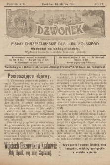 Nowy Dzwonek : pismo chrześcijańskie dla ludu polskiego. 1911, nr 12