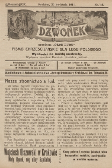 Nowy Dzwonek : przedtem „Głos Ludu” : pismo chrześcijańskie dla ludu polskiego. 1911, nr 18