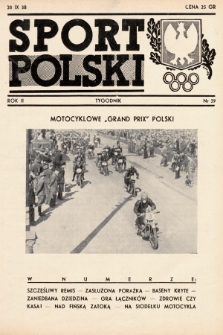 Sport Polski. 1938, nr 39