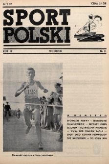 Sport Polski. 1939, nr 21