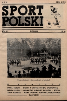 Sport Polski. 1939, nr 22