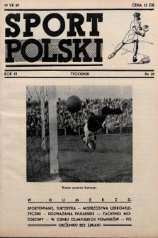 Sport Polski. 1939, nr 29