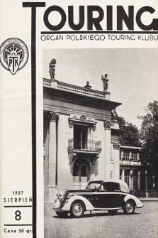 Touring : organ Polskiego Touring Klubu. 1937, nr 8