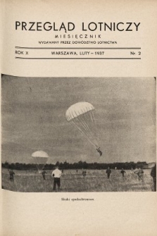 Przegląd Lotniczy : miesięcznik wydawany przez Dowództwo Lotnictwa. 1937, nr 2
