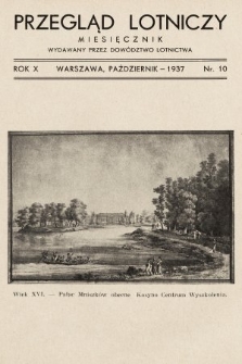 Przegląd Lotniczy : miesięcznik wydawany przez Dowództwo Lotnictwa. 1937, nr 10