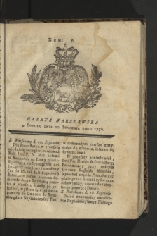 Gazeta Warszawska. 1776, nr 6