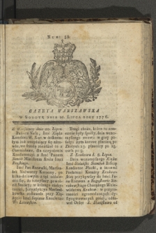 Gazeta Warszawska. 1776, nr 58