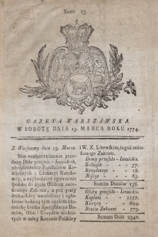 Gazeta Warszawska. 1774, nr 23