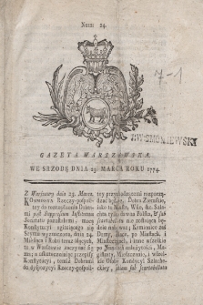 Gazeta Warszawska. 1774, nr 24