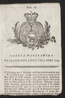 Gazeta Warszawska. 1774, nr 28