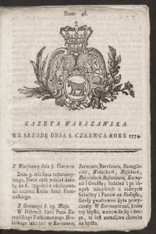 Gazeta Warszawska. 1774, nr 46