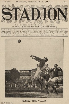 Stadjon : tygodnik poświęcony sprawom sportu i przysposobienia wojskowego. 1923, nr 25