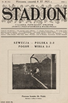 Stadjon : tygodnik poświęcony sprawom sportu i przysposobienia wojskowego. 1923, nr 28
