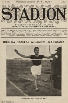 Stadjon : tygodnik poświęcony sprawom sportu i przysposobienia wojskowego. 1923, nr 31