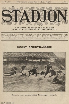Stadjon : tygodnik poświęcony sprawom sportu i przysposobienia wojskowego. 1923, nr 32