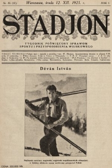 Stadjon : tygodnik poświęcony sprawom sportu i przysposobienia wojskowego. 1923, nr 33