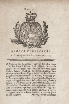 Gazeta Warszawska. 1775, nr 11