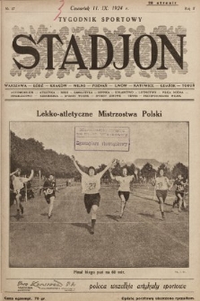 Stadjon : tygodnik sportowy. 1924, nr 37