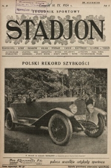 Stadjon : tygodnik sportowy. 1924, nr 38
