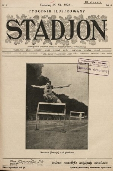 Stadjon : tygodnik ilustrowany poświęcony sprawom sportu i przysposobienia wojskowego. 1924, nr 39