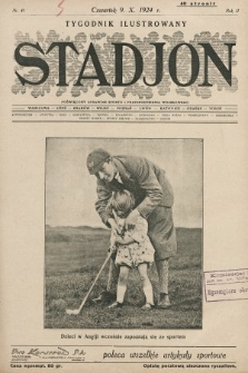 Stadjon : tygodnik ilustrowany poświęcony sprawom sportu i przysposobienia wojskowego. 1924, nr 41