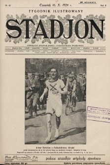 Stadjon : tygodnik ilustrowany poświęcony sprawom sportu i przysposobienia wojskowego. 1924, nr 42