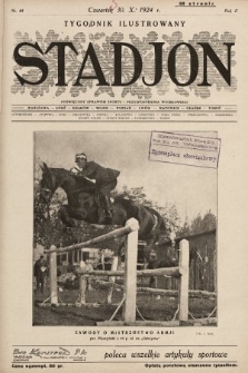 Stadjon : tygodnik ilustrowany poświęcony sprawom sportu i przysposobienia wojskowego. 1924, nr 44