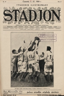 Stadjon : tygodnik ilustrowany poświęcony sprawom sportu i przysposobienia wojskowego. 1924, nr 45