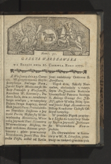 Gazeta Warszawska. 1777, nr 51