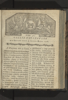 Gazeta Warszawska. 1777, nr 55