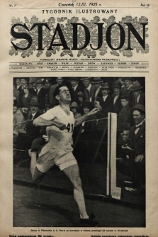 Stadjon : tygodnik ilustrowany poświęcony sprawom sportu i przysposobienia wojskowego. 1925, nr 11