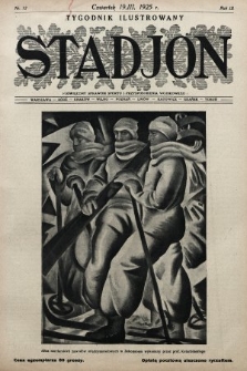 Stadjon : tygodnik ilustrowany poświęcony sprawom sportu i przysposobienia wojskowego. 1925, nr 12