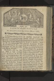 Gazeta Warszawska. 1777, nr 59